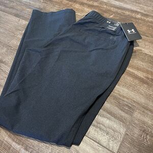 Under Armour Mens 34x32 Golf Chino Pants Black Stretch Performance Vented New